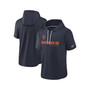Men's Navy Chicago Bears Short Sleeve Pullover Hoodie
