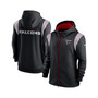 Men's Black Atlanta Falcons Performance Sideline Lockup Full-Zip Hoodie