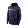 Men's Navy Denver Broncos Fan Gear Wordmark Performance Pullover Hoodie