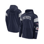 Men's Navy New England Patriots Sideline Athletic Arch Jersey Performance Pullover Hoodie