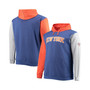 Men's Branded Royal, Orange New York Knicks Big and Tall Double Contrast Pullover Hoodie