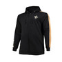 Men's Black New Orleans Saints Big and Tall Full-Zip Hoodie