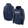 Men's Navy Atlanta Braves Authentic Collection Pregame Performance Pullover Hoodie