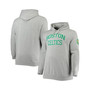 Men's Heather Gray Boston Celtics Hardwood Classics Big and Tall Throwback Pullover Hoodie