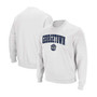 Men's White Georgetown Hoyas Arch Logo Tackle Twill Pullover Sweatshirt