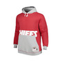 Men's Red, Gray Kansas City Chiefs Big and Tall Big Face Pullover Hoodie