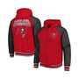 Men's Red Tampa Bay Buccaneers Defender Raglan Full-Zip Hoodie Varsity Jacket