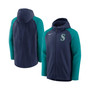 Men's Navy, Aqua Seattle Mariners Authentic Collection Full-Zip Hoodie Performance Jacket
