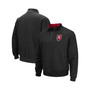 Men's Black Harvard Crimson Tortugas Team Logo Quarter-Zip Jacket