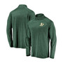 Men's Green Oakland Athletics Iconic Striated Primary Logo Raglan Quarter-Zip Pullover Jacket