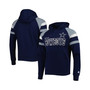 Men's Navy, Gray Dallas Cowboys Draft Fleece Raglan Pullover Hoodie