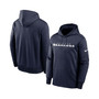 Men's College Navy Seattle Seahawks Fan Gear Wordmark Performance Pullover Hoodie