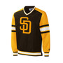 Men's Brown San Diego Padres Yardline Pullover Windbreaker
