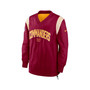 Men's Burgundy Washington Commanders Sideline Athletic Stack V-neck Pullover Windshirt Jacket