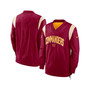 Men's Burgundy Washington Commanders Sideline Athletic Stack V-neck Pullover Windshirt Jacket