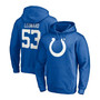 Men's Darius Leonard Royal Indianapolis Colts Player Icon Name and Number Pullover Hoodie