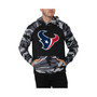 Men's Black Houston Texans Camo Raglan Pullover Hoodie