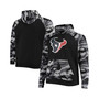 Men's Black Houston Texans Camo Raglan Pullover Hoodie