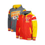 Men's Red, Gray Kansas City Chiefs Extreme Full Back Reversible Hoodie Full-Zip Jacket