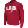 Men's Crimson Alabama Crimson Tide Arch Logo Crew Neck Sweatshirt