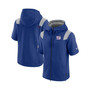 Men's Royal New York Giants Sideline Showout Short Sleeve Full-Zip Hoodie