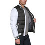 Men's Quilted Varsity Style Bomber Jacket
