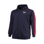 Men's Branded Navy Houston Texans Big and Tall Full-Zip Hoodie