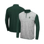 Men's Heathered Gray, Green Colorado State Rams Prospect Quarter-Zip Jacket