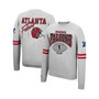 Men's Heathered Gray Atlanta Falcons Allover Print Fleece Pullover Sweatshirt