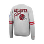 Men's Heathered Gray Atlanta Falcons Allover Print Fleece Pullover Sweatshirt