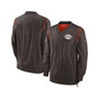 Men's Brown Cleveland Browns Sideline Team ID Reversible Pullover Windshirt