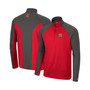Men's Red, Charcoal Maryland Terrapins Two Yutes Raglan Quarter-Zip Windshirt