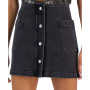 Juniors' Denim Faux-Button-Front Mini Skirt