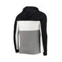 Men's Black, White Miami Heat Wordmark Colorblock Fleece Pullover Hoodie
