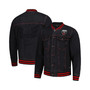 Men's Black D.C. United Denim Full-Button Bomber Jacket