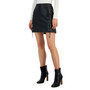 Women's Leather Grommet-Tie Skirt