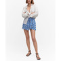 Women's Beaded Printed Miniskirt