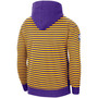 Men's Gold-Tone, Purple Los Angeles Lakers 75th Anniversary Courtside Striped Pullover Hoodie
