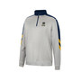 Men's Gray, Navy Notre Dame Fighting Irish Bushwood Fleece Quarter-Zip Jacket
