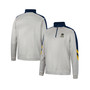 Men's Gray, Navy Notre Dame Fighting Irish Bushwood Fleece Quarter-Zip Jacket