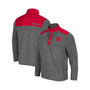 Men's Heathered Charcoal and Scarlet Nebraska Huskers Huff Snap Pullover