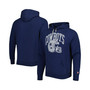 Men's Navy Dallas Cowboys Retro Helmet Tri-Blend Raglan Pullover Hoodie