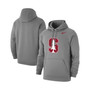 Men's Heather Gray Stanford Cardinal Logo Club Pullover Hoodie