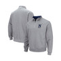 Men's Heathered Gray Navy Midshipmen Tortugas Team Logo Quarter-Zip Jacket