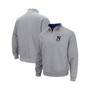 Men's Heathered Gray Navy Midshipmen Tortugas Team Logo Quarter-Zip Jacket