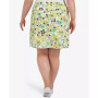 Plus Size Printed Tech Stretch Skort