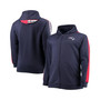 Men's Navy New England Patriots Big and Tall Full-Zip Hoodie