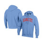 Men's Light Blue Delaware State Hornets Tall Arch Pullover Hoodie