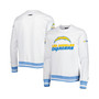 Men's LA Chargers White Mash Up Pullover Sweatshirt