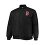 Men's White, Black Boston Red Sox Big and Tall Reversible Satin Full-Zip Jacket